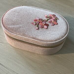 Elegant Pink Floral Woman’s Jewelry Box